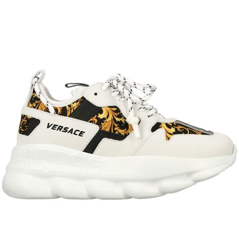 versace schuhe white orange|Versace black leather shoes.